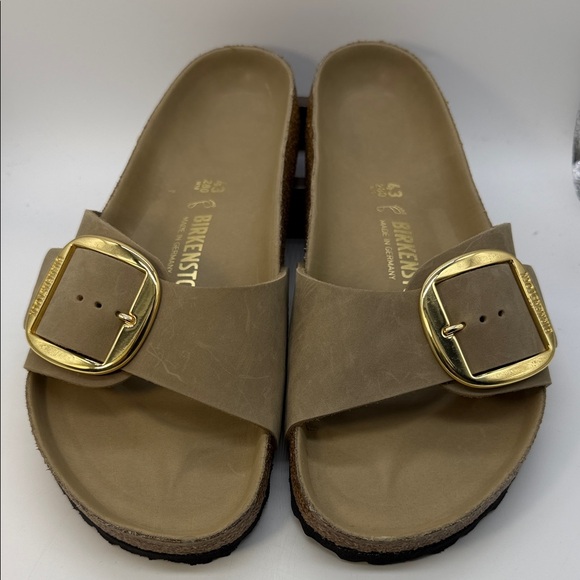Birkenstock Shoes - Birkenstock Taupe & Gold Women’s Sandals Size 43 (9.5) NWOT